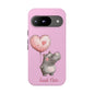 Cute Hippo Phone Case | Good Vibes, Gift for Friends, Cute Phone Accessories, Animal Lover Gift, Happy Phone Cover