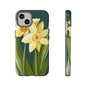 Floral Phone Case - Yellow Daffodil Design, Tough Phone Cover, Spring Decor, Floral Gift, Nature-Inspired Accessories