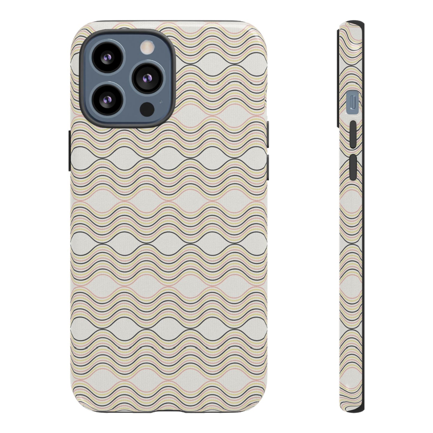 Stylish Phone Case for Tough Protection, Wavy Design, Chic Accessory, Gift for Her, Trendy Tech, Holiday Gift Idea