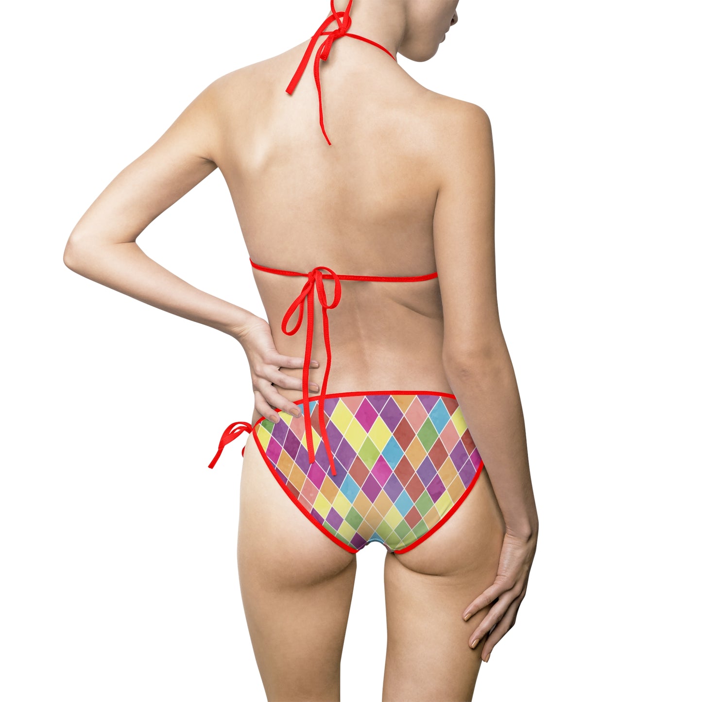 Vibrant Women's Bikini Swimsuit, Colorful Summer Swimwear, Beach Day Outfit, Pool Party Essential, Holiday Swim Set, AOP Swimwear