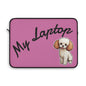 Cute Dog Laptop Sleeve, Pet Lover Gift, Personalized Laptop Case, Pink Sleeve for Students, Funny Laptop Accessory