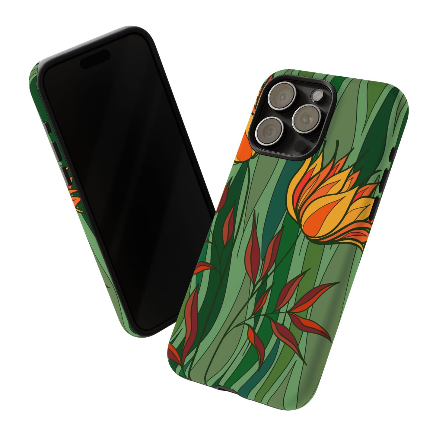 Vibrant Floral Phone Case, Nature-Inspired Tough Case, Eco-Friendly Cover, Unique Gift for Nature Lovers, Spring Decor