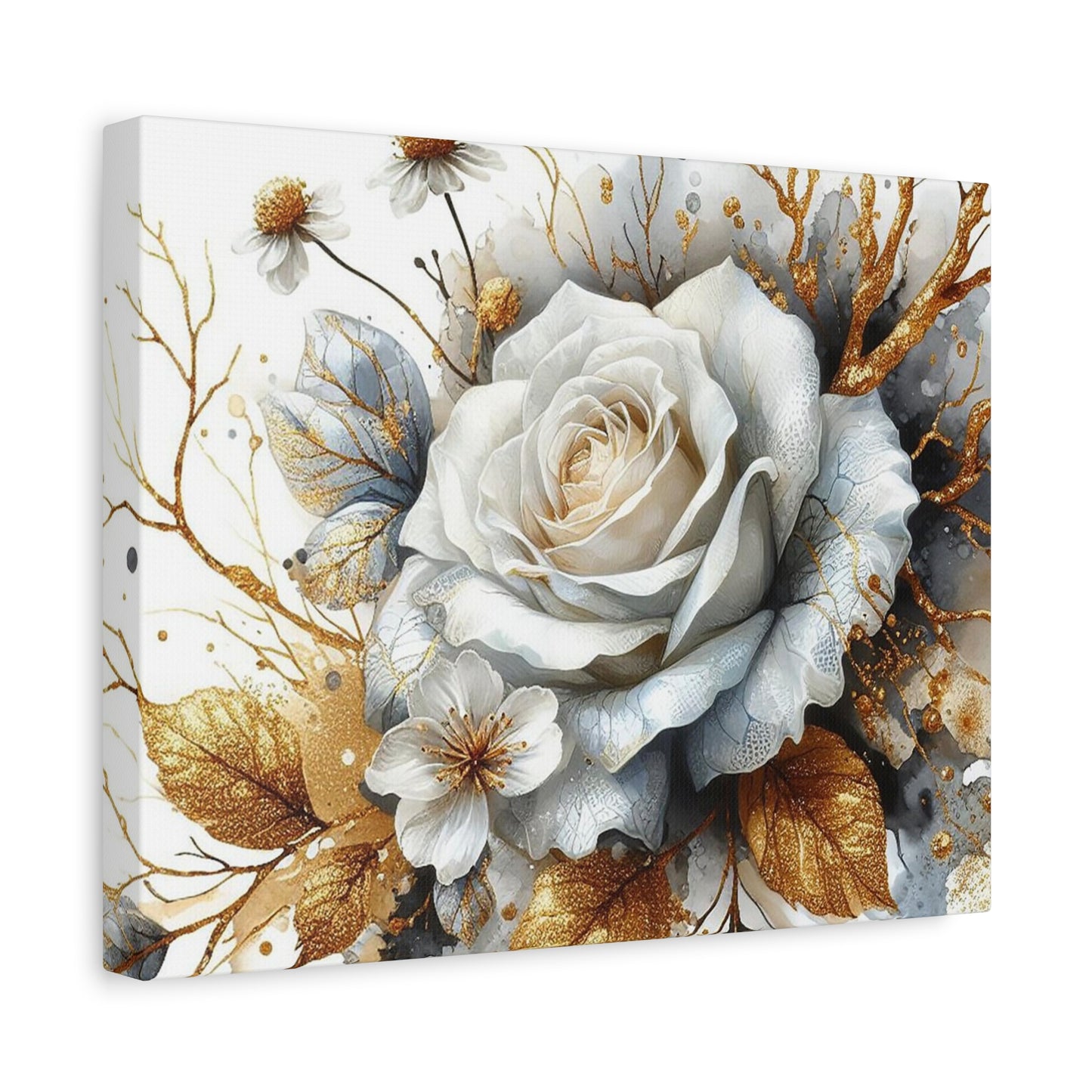 Matte Canvas, Stretched, 1.25" - Gold and Black