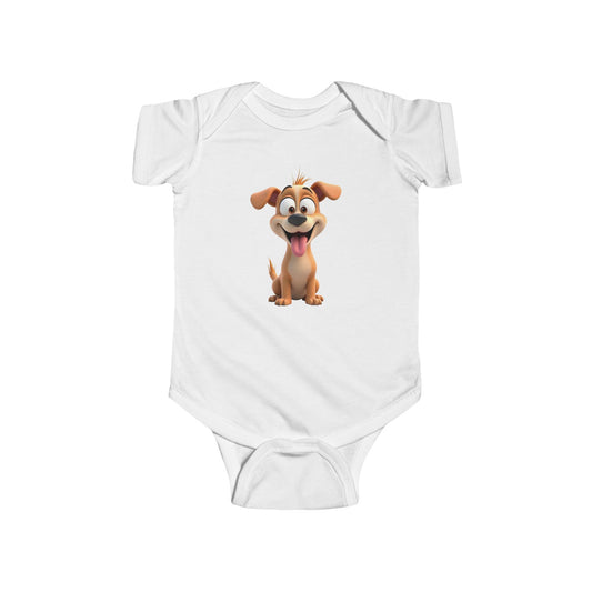 Adorable Puppy Graphic Infant Bodysuit, Cute Baby Clothing, Newborn Gift, Baby Shower Present, Infant Dog Onesie