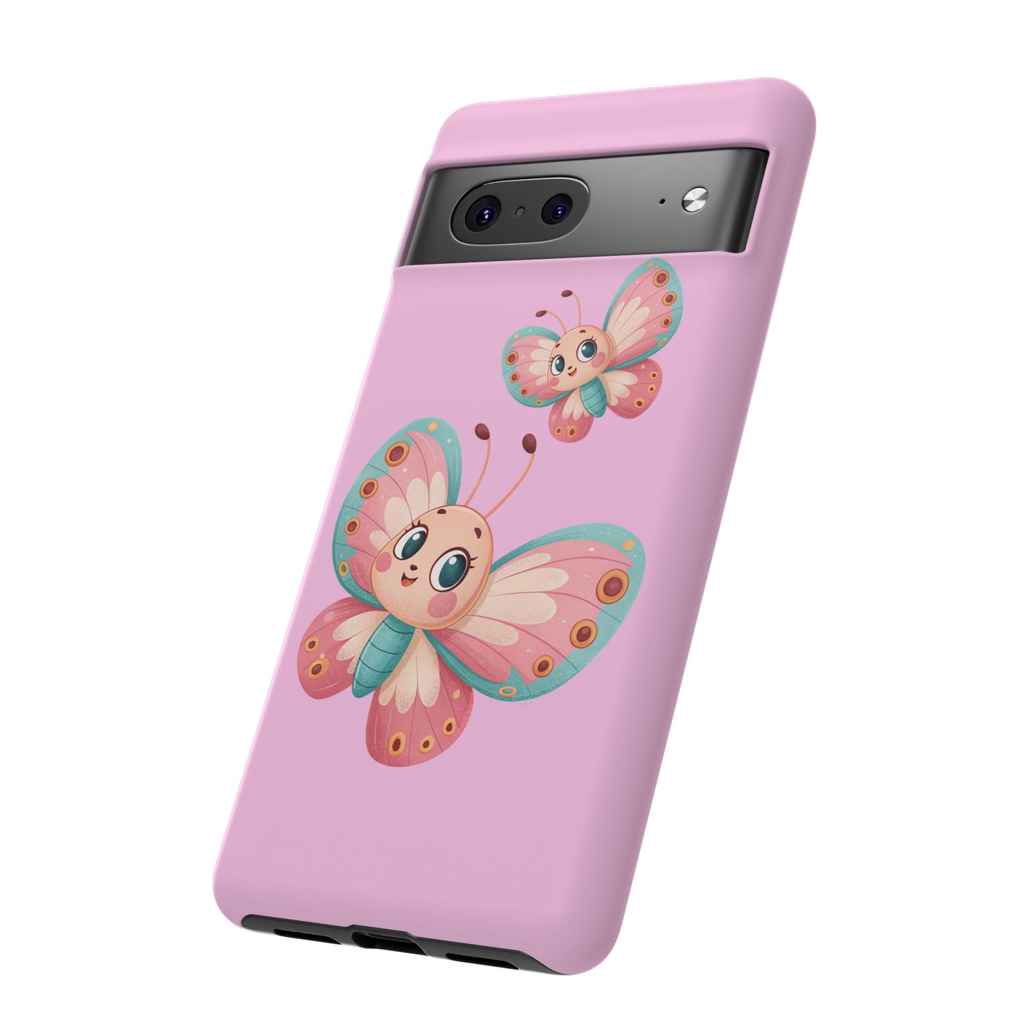 Cute Butterfly Phone Case, Tough Phone Cover, Girly Phone Accessory, Unique Gift for Her, Kids Phone Case, Floral Design Case