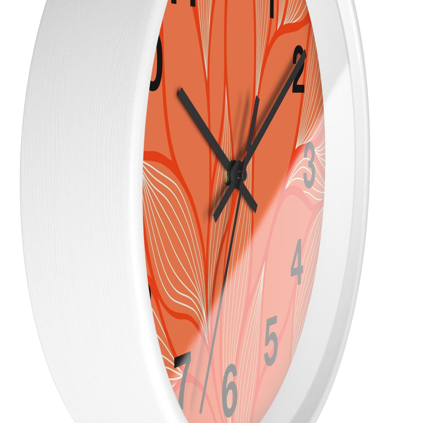 Modern Floral Wall Clock, Home Decor, Unique Timepiece, Boho Style, Office Decoration, Gift Idea