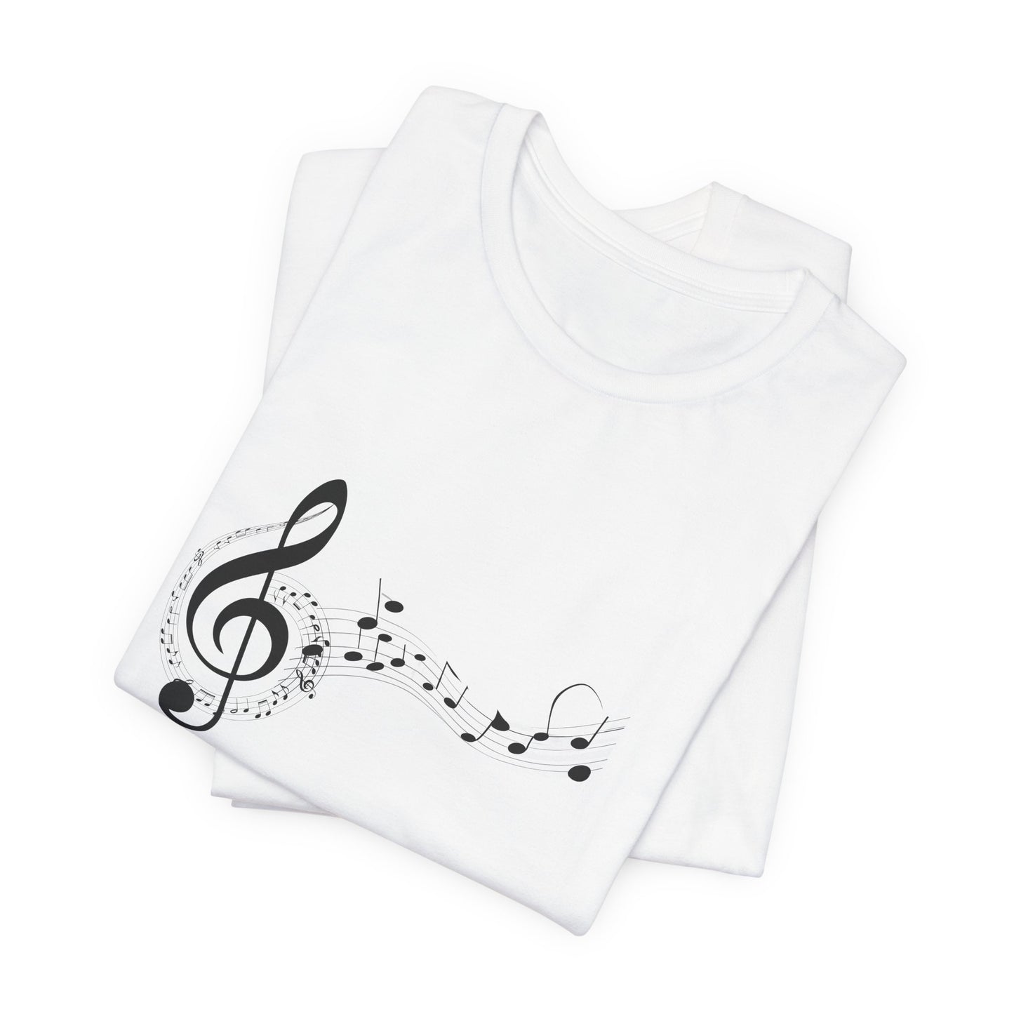 Musical Notes Short Sleeve Tee for Music Lovers