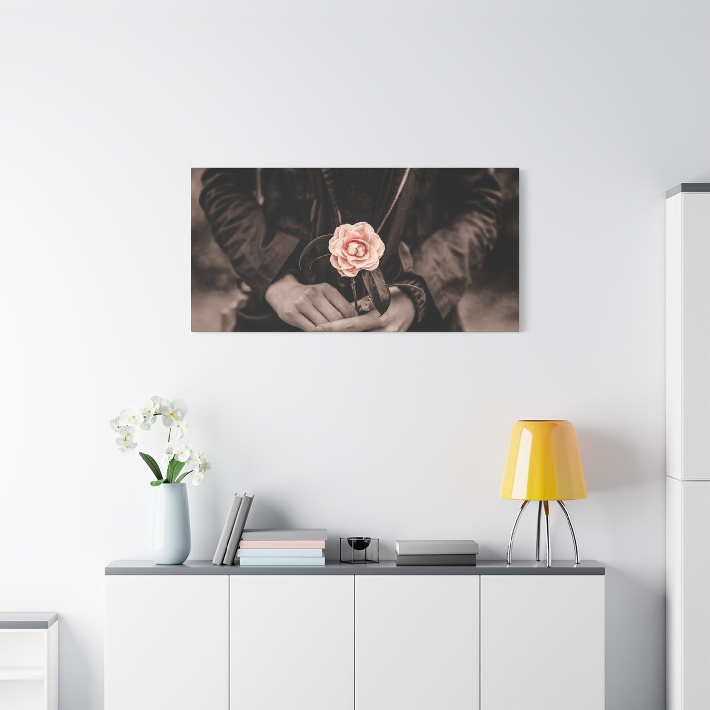 Floral Art Canvas Wall Decor, Modern Home Accent, Gift for Her, Office Decor, Inspirational Artwork