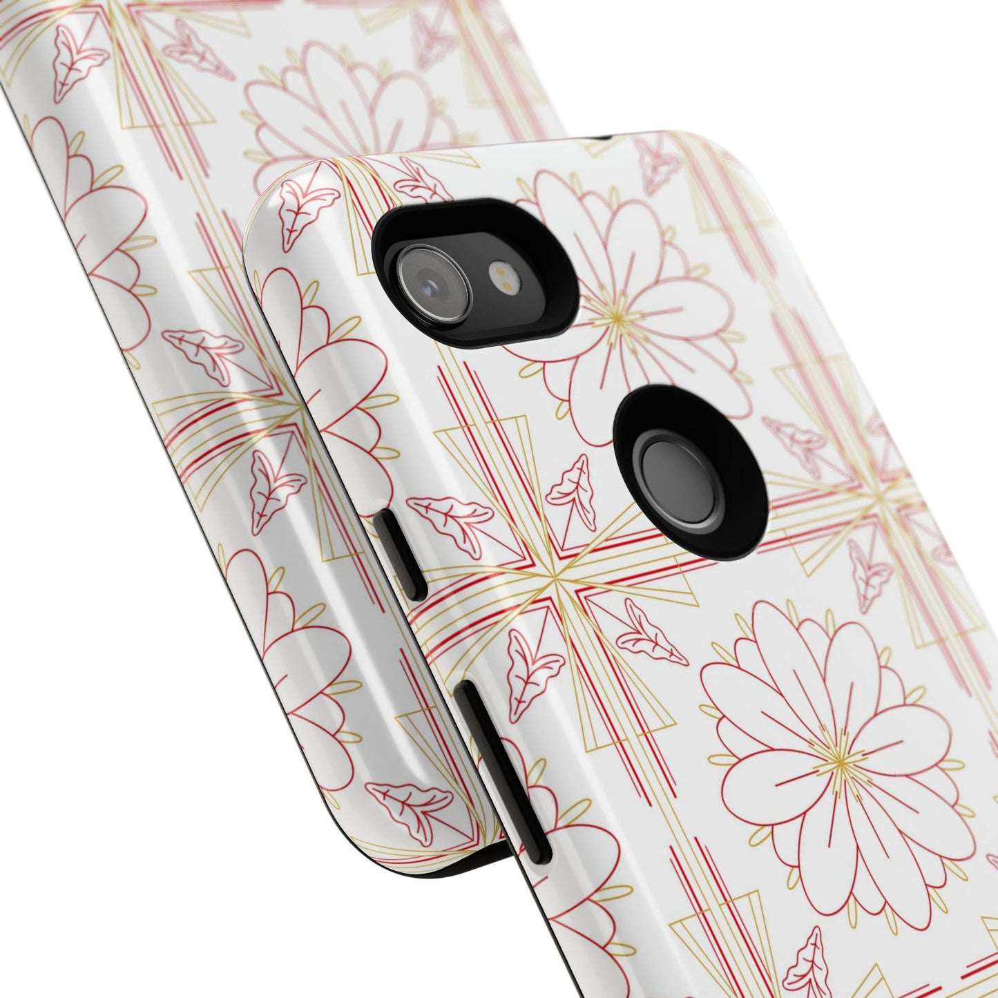 Floral Pattern Phone Case - Stylish Tough Case, Flower Design, Cute Mobile Cover, Phone Accessory, Gift for Her, Spring Style