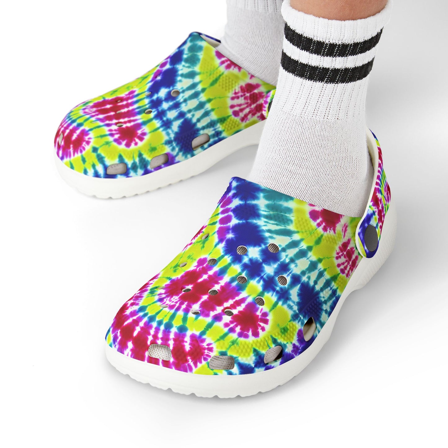 Colorful Tie-Dye Kid's Clogs, Fun Slip-On Shoes for Kids, Summer Footwear, Birthday Gift, Playtime Essentials