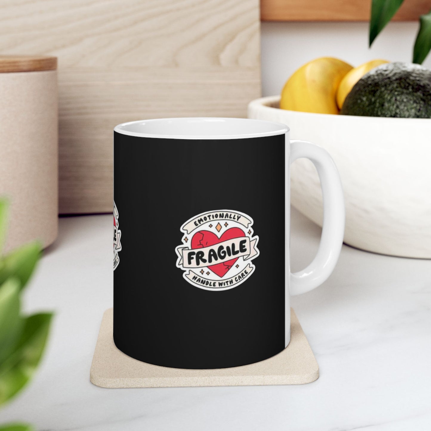 Emotionally Fragile Mug, Coffee Cup, Gift for Friends, Self-Care, Mental Health