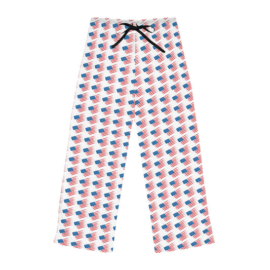 Patriotic Women's Pajama Pants, Cozy Sleepwear, American Flag Lounge Pants for Independence Day, Gifts for Her