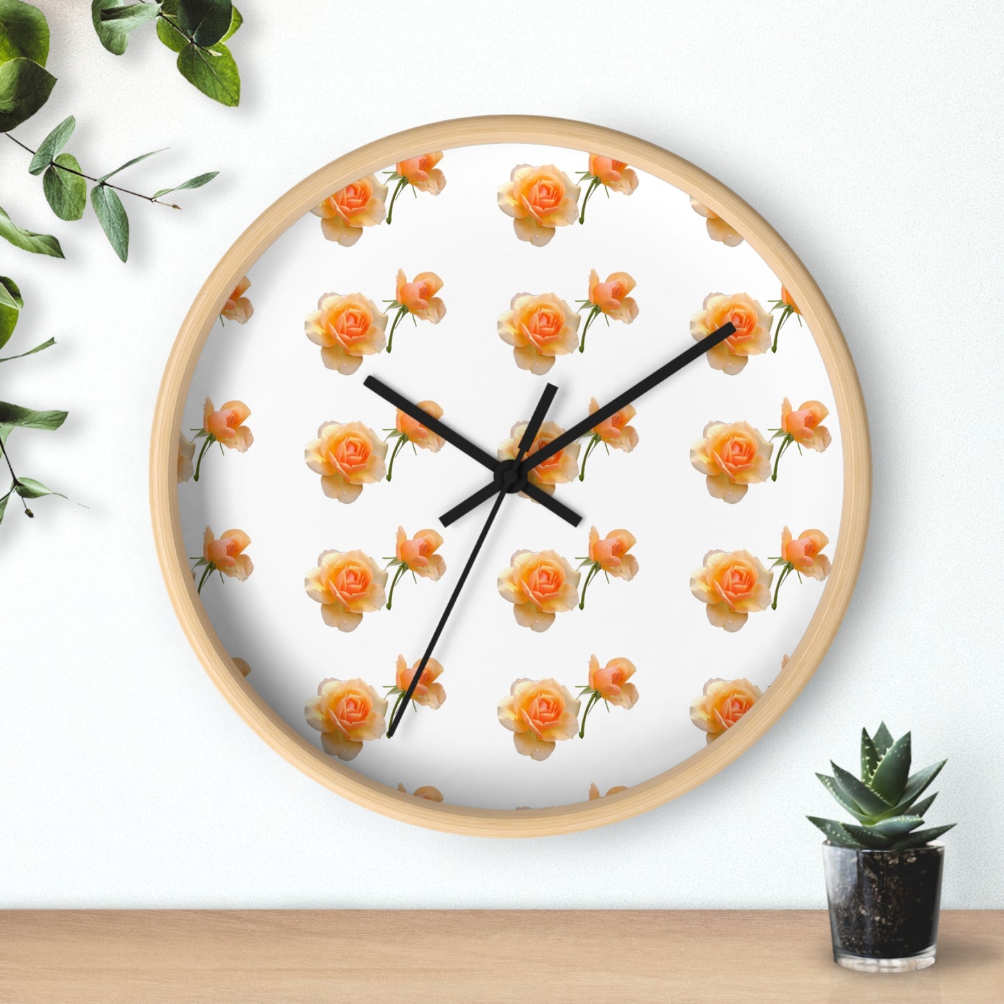 Charming Floral Wall Clock - Perfect for Home Decor, Gift for Her