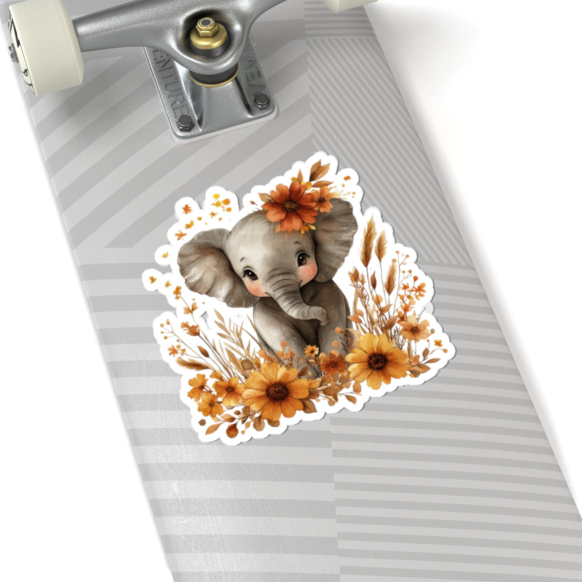 Adorable Elephant Kiss-Cut Stickers | Cute Animal Decor for Laptops, Water Bottles, Journals | Perfect Gifts for Kids and Animal Lovers