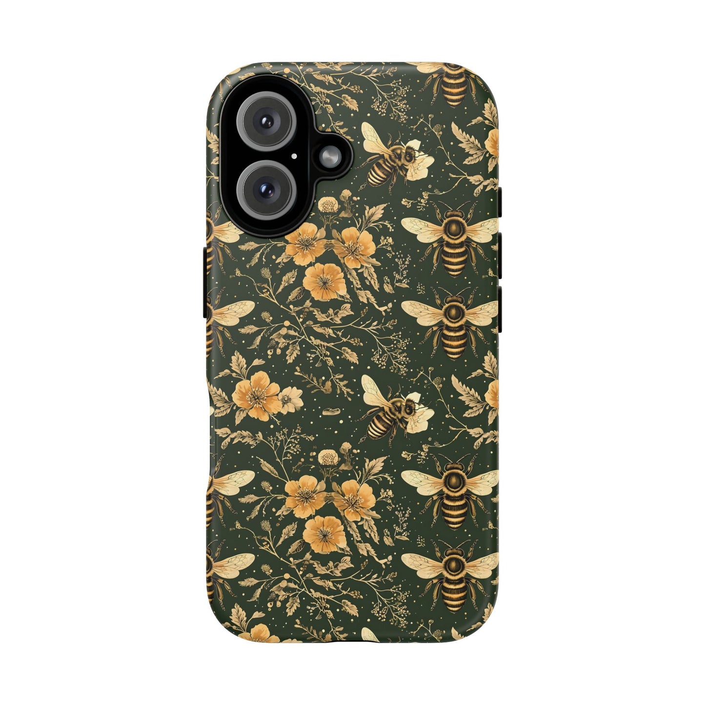 Nature-Inspired Phone Case, Tough Cases for Nature Lovers, Floral Bee Design, Eco-Friendly Gift, Summer Vibes, Trendy Phone Accessory,