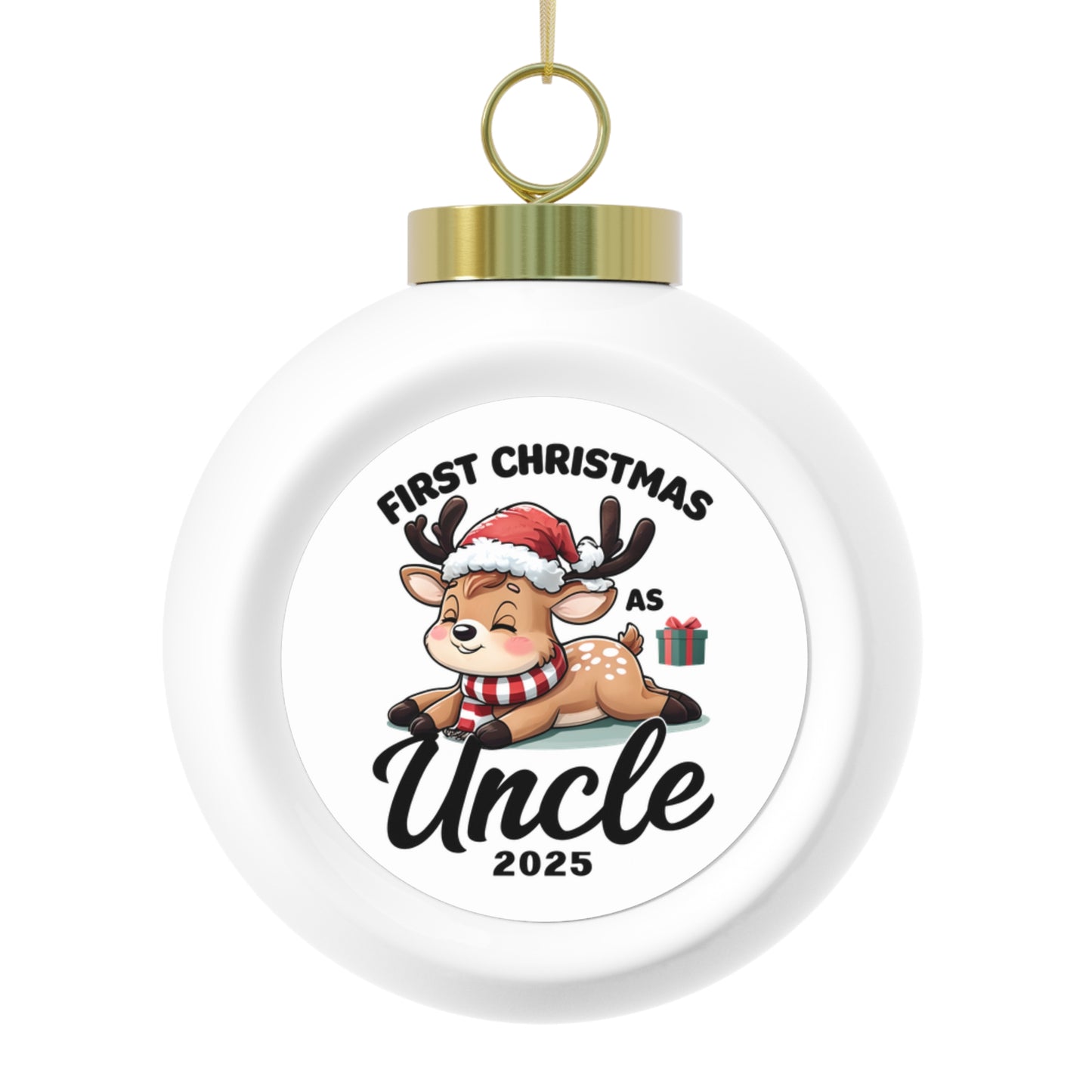 Personalized Holiday Ornament, First Christmas as Uncle Gift, Custom Christmas Decoration, Unique Keepsake for Family
