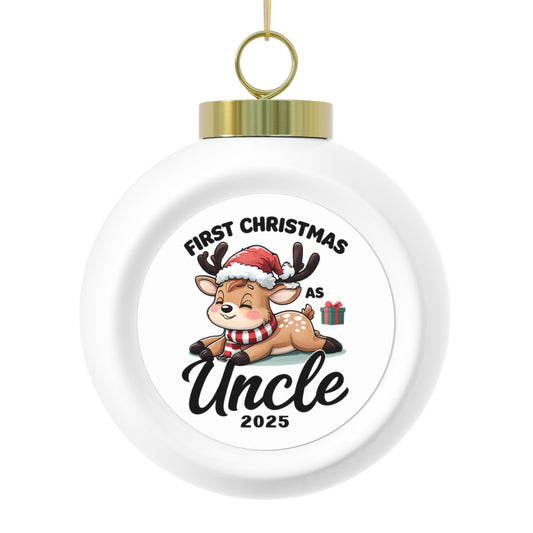 Personalized Holiday Ornament, First Christmas as Uncle Gift, Custom Christmas Decoration, Unique Keepsake for Family