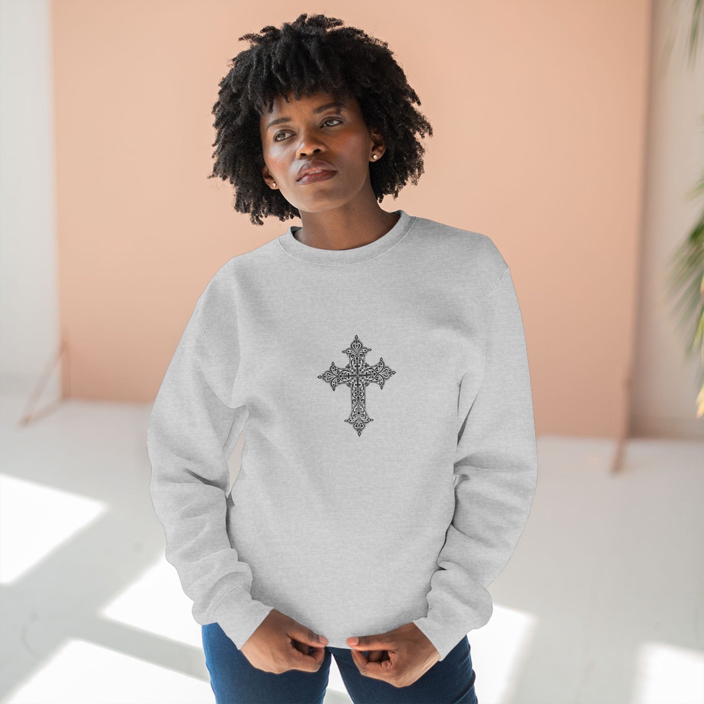 Stylish Unisex Crewneck Sweatshirt with Cross Design, Cozy Sweatshirt for Everyday Wear, Gift for Men and Women, Faith-Inspired [...]