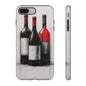 Wine Lover's Phone Case, Tough Phone Cover, Artistic Wine Design, Gift for Wine Enthusiasts, Customizable Case, Unique Wine Art