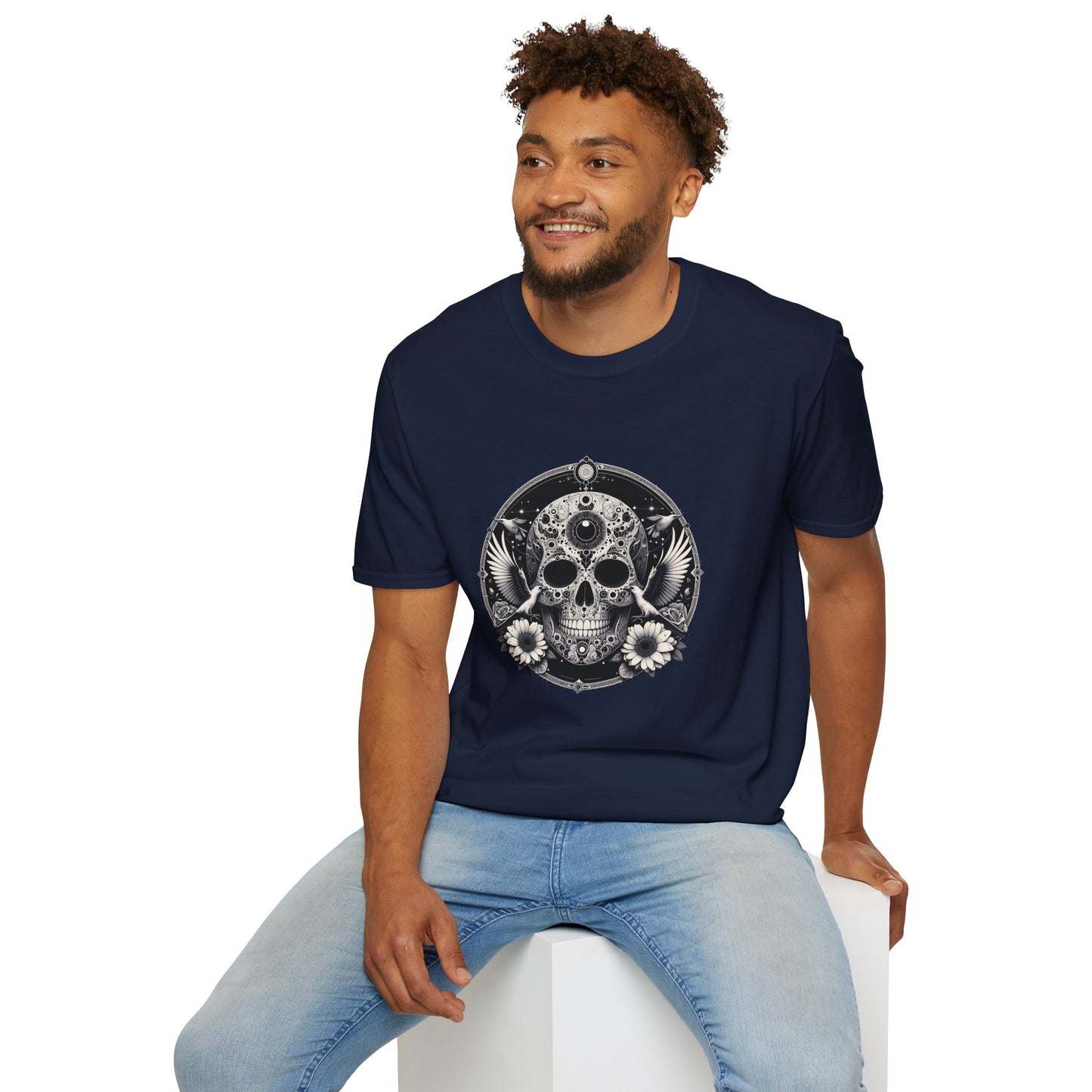 Day of the Dead Skull T-Shirt — Floral Calavera Graphic Tee