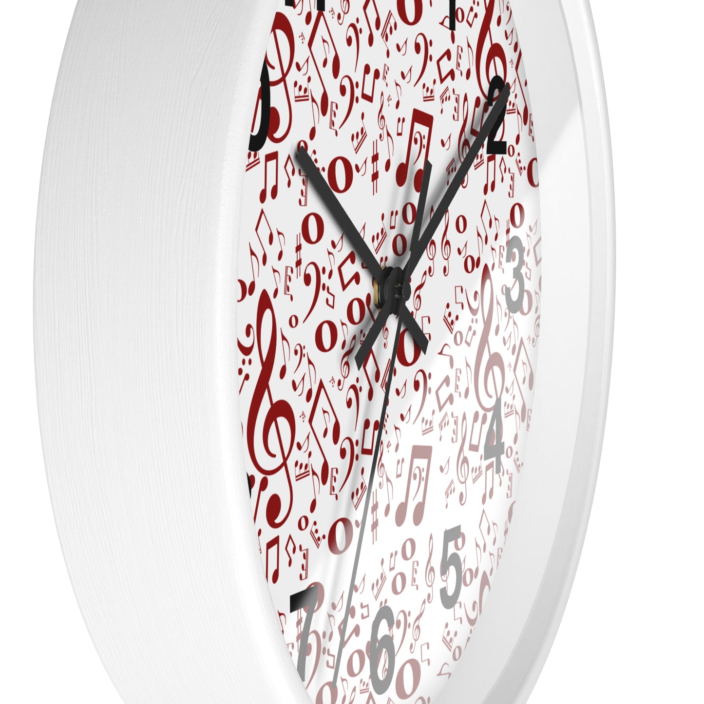 Musical Notes Wall Clock, Unique Gift for Musicians, Home Decor