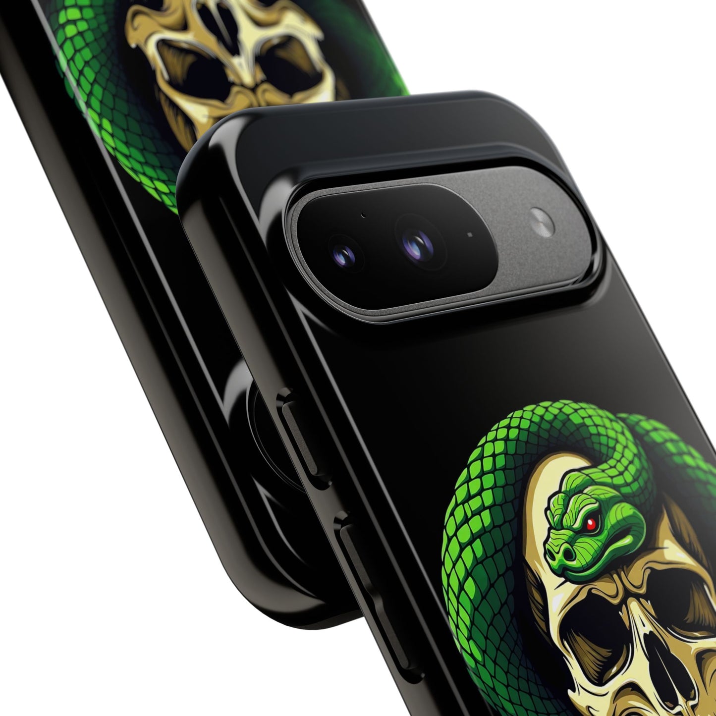 Skull & Snake Phone Case | Tough Cases, Protective Cover, Edgy Phone Accessories, Gothic Gift, Halloween Decor