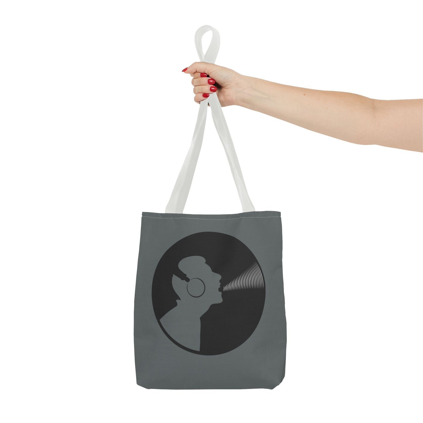 Music Lover's Tote Bag, Stylish Bag for Vinyl Enthusiasts, Gift for Music Lovers, Unique Shopping Tote, Record Player Accessory