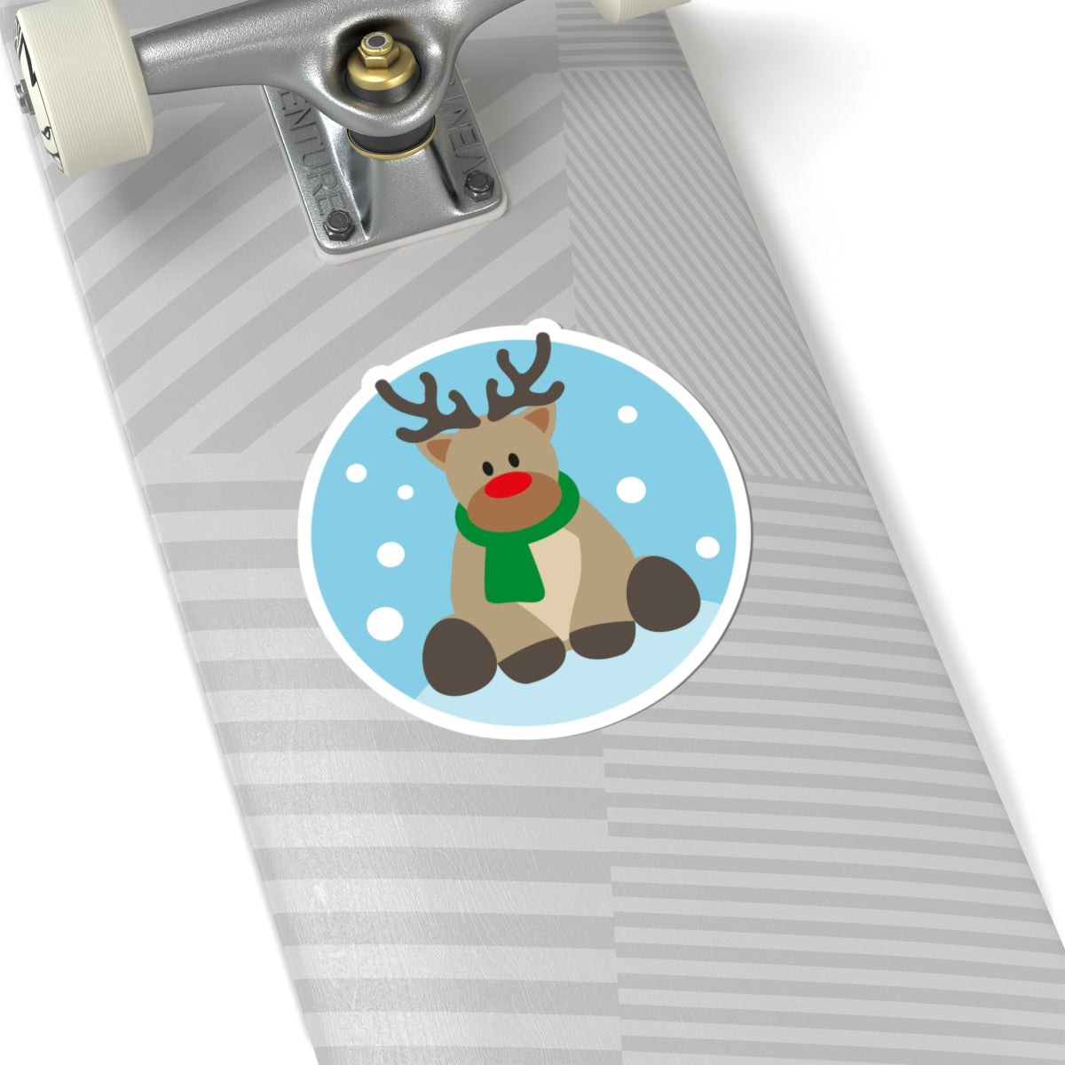 Reindeer Holiday Kiss-Cut Sticker — Cute Christmas Laptop Decal