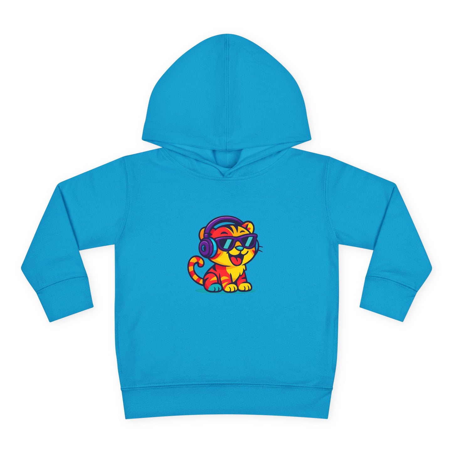 Cool Cat Toddler Hoodie - Fleece Pullover with Colorful Lion Design, Kids Clothing, Fun Gift, Casual Wear, Playtime Essentials