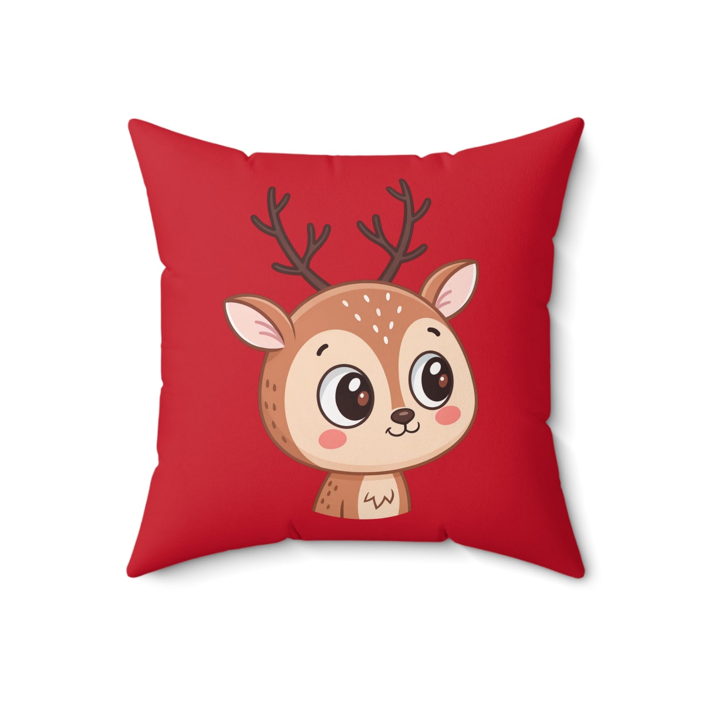 Adorable Reindeer Pillow, Cute Holiday Decor, Soft Accent Cushion, Cozy Christmas Gift, Festive Home Accessories, Kids Room Decoration
