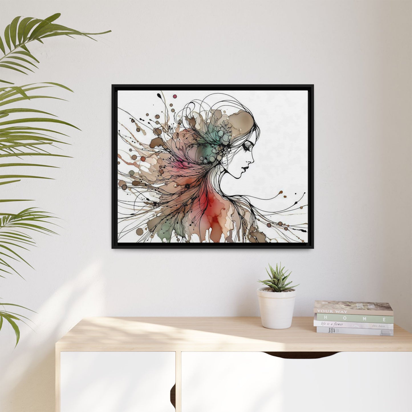Matte Canvas, Framed (Multi-color) - Girl Whispers