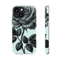 Elegant Floral Phone Case, Tough Cases for iPhones, Black Rose Design, Gift for Her, Stylish Phone Cover, Birthday Gifts