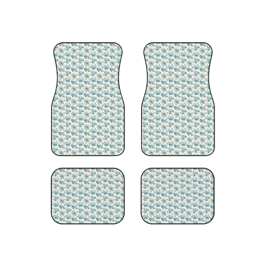Stylish Car Mats (Set of 4) - Floral Design, Vehicle Accessories for Home Decor, Gift for Car Enthusiasts, Road Trip Essentials, [...]
