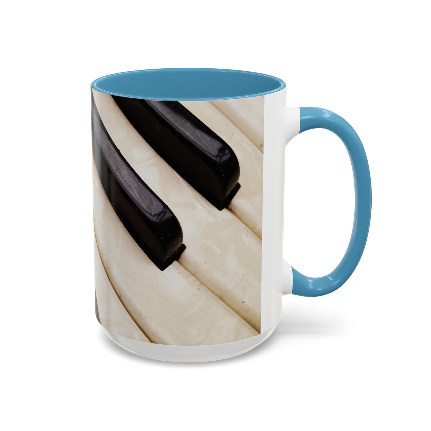 Musical Accent Coffee Mug | Piano Design, Coffee Lover Gift, Musician Mug, Stylish Drinkware, Home & Office Decor
