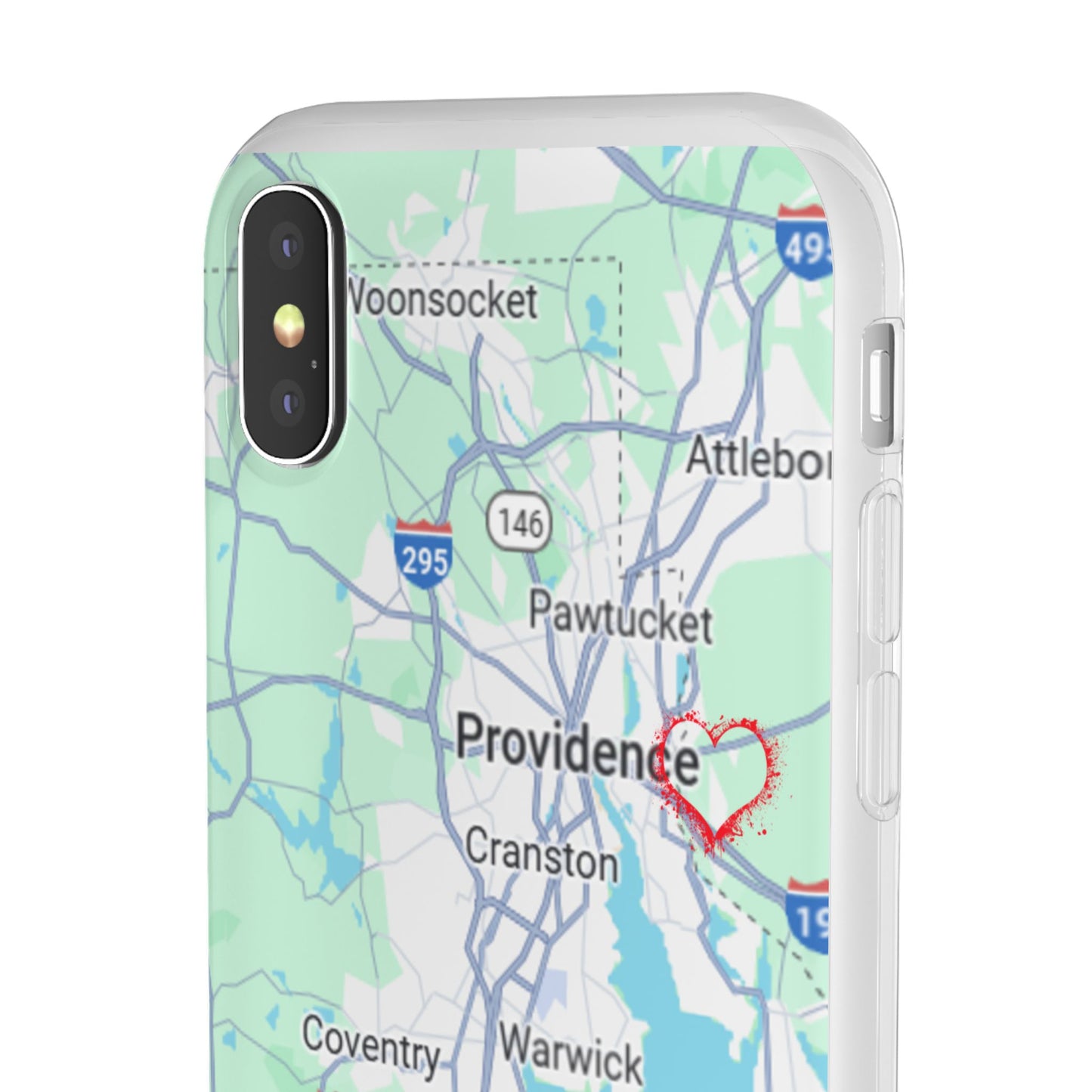 Providence Heart Map Phone Case - Custom Flexible Smartphone Protector, Gift for Her, Map Lover's Accessory, Personalized Case, Travel [...]