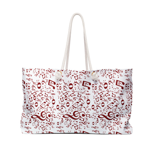 Stylish Music-Themed Weekender Bag, Perfect for Music Lovers, Travel, Gym, Beach, and Weekend Getaways
