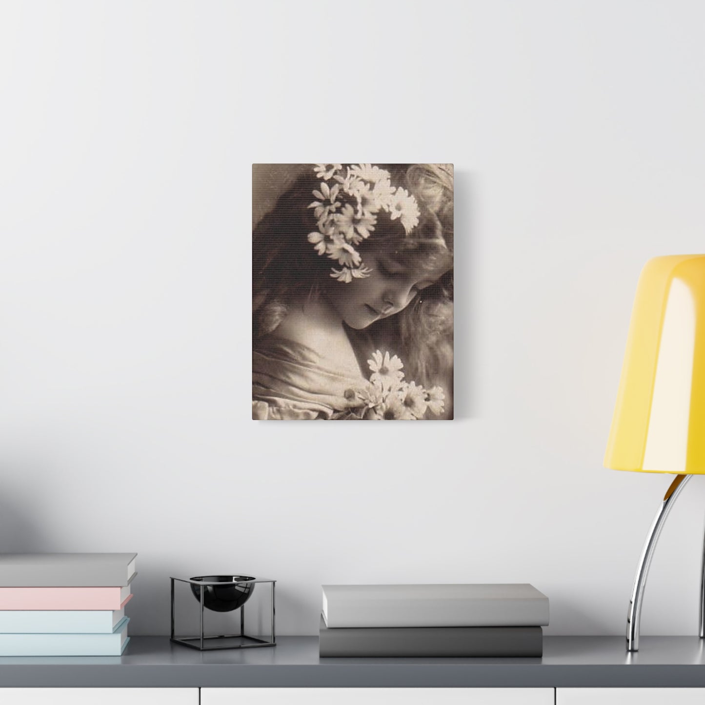 Vintage Floral Portrait Canvas