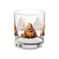 Halloween Ghost Rocks Glass - Cute Pumpkin Design, 10oz Whiskey Glass, Fall Decor, Autumn Gift, Spooky Home Bar