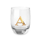 Personalized Whiskey Glass with Initial, Engraved Glass Letter A