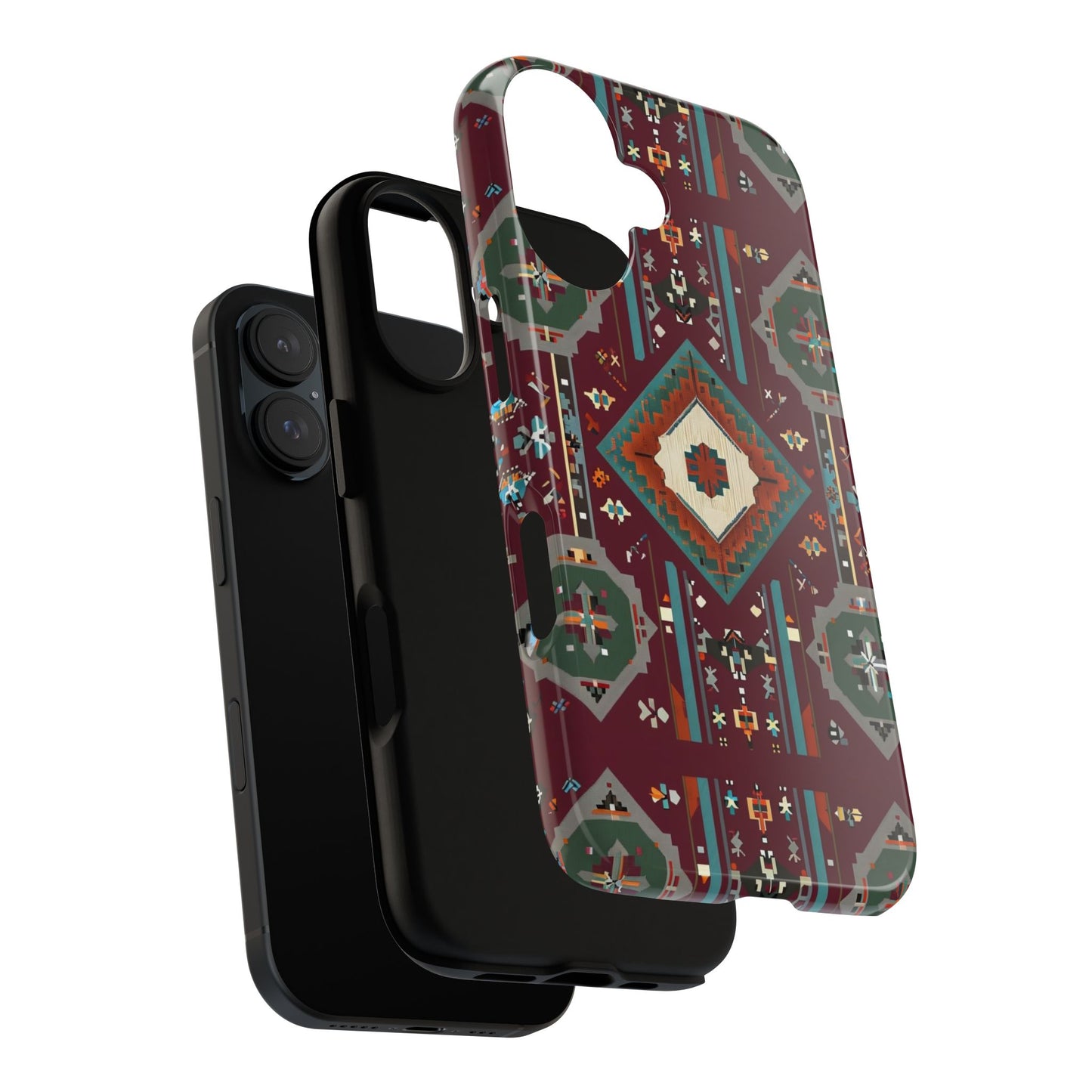 Tribal Pattern Phone Case - Boho Chic, Tough Durable Cover, Stylish Tech Accessory, Gift for Him/Her, Festival Essentials