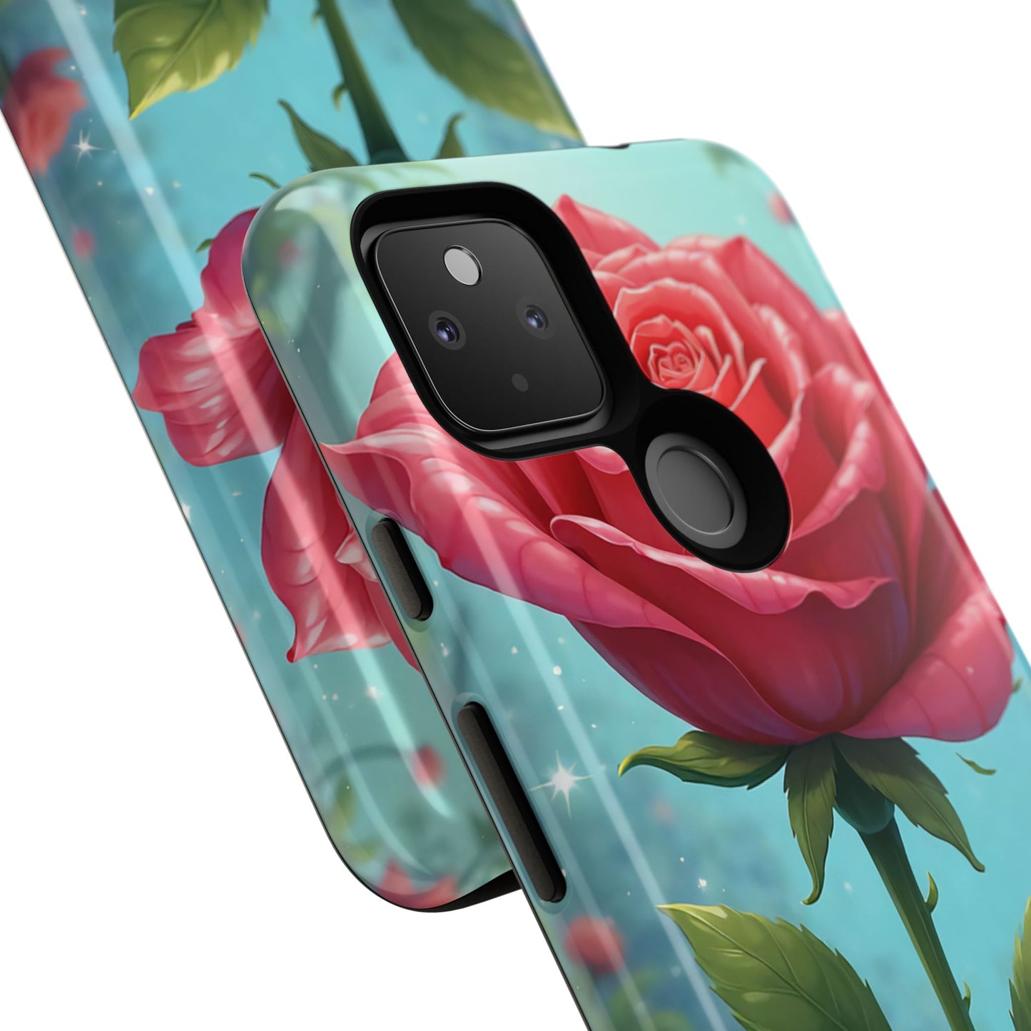 Floral Phone Case, Tough Cases with Elegant Rose Design, Stylish iPhone Cover, Rose Flower Gift for Nature Lovers, Unique Mobile Accessories