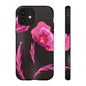 Floral iPhone Case | Tough Cases with Pink Poppy Design, Elegant Flower Phone Cover, Gift for Her, Spring Accessories, Chic Tech