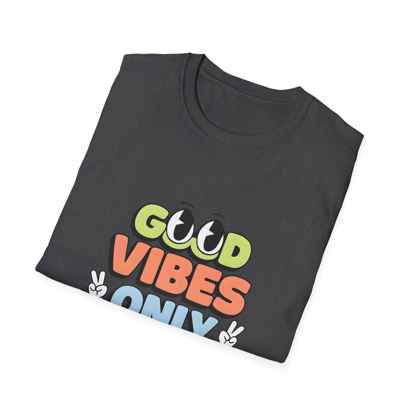 Good Vibes Only T-Shirt — Retro Smiley Graphic Tee