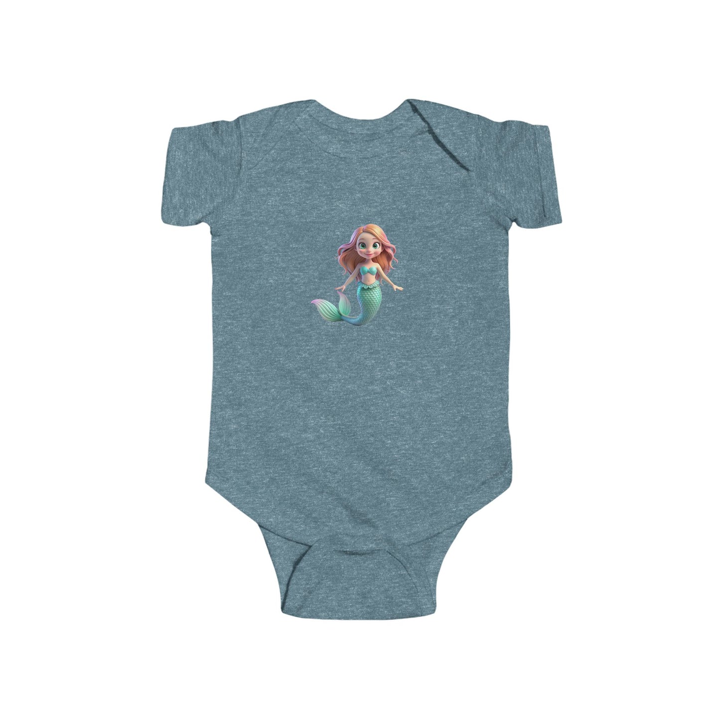 Mermaid Infant Bodysuit, Cute Baby Outfit, Shower Gift, Whale Fantasy, Summer Beach Wear, Toddler Gift, Playful Baby Clothes