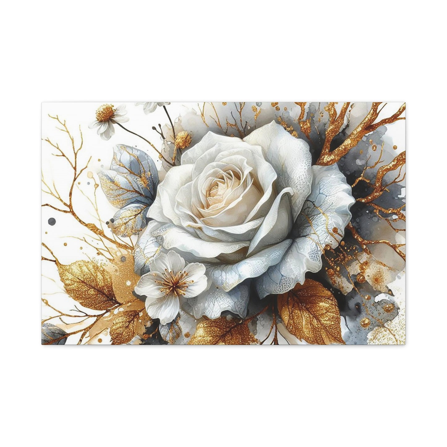 Matte Canvas, Stretched, 1.25" - Gold and Black