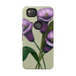 Floral Phone Case - Tough Cases, Purple Flower Design, Cell Phone Accessories, Gift for Her, Nature Lover Essentials