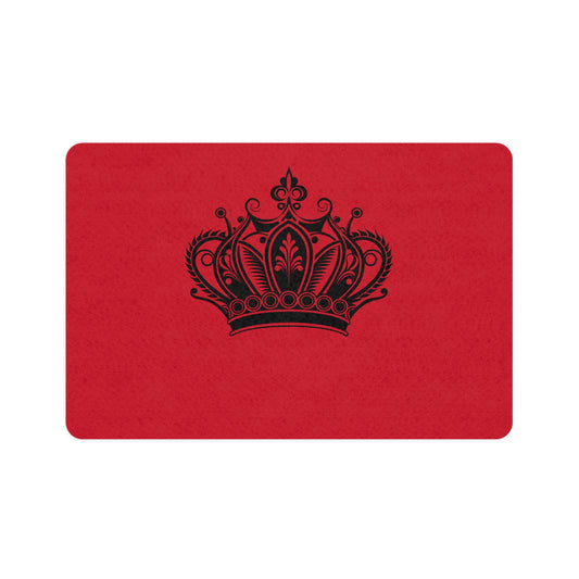Regal Crown Pet Food Mat (12x18) — Non-Slip Royal Dog & Cat Feeding Mat