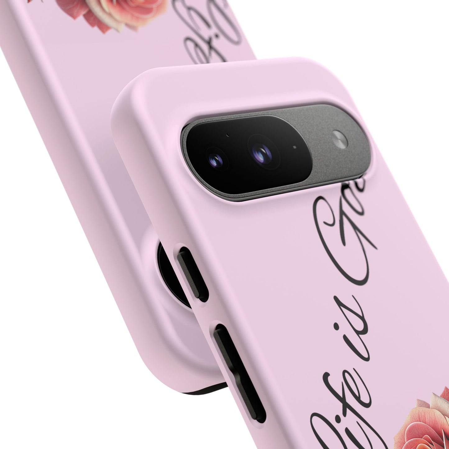 Roses & Positivity Phone Case - Floral Design, Life is Good, Tough Cases for Everyday Wear, Gift for Friends, Mother's Day, Spring [...]