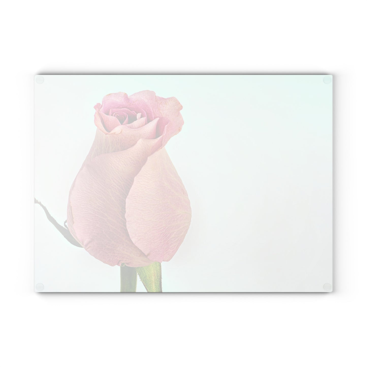 Elegant Floral Glass Cutting Board, Kitchen Decor, Unique Gift, Wedding Registry, Rose Design, Housewarming, Cooking