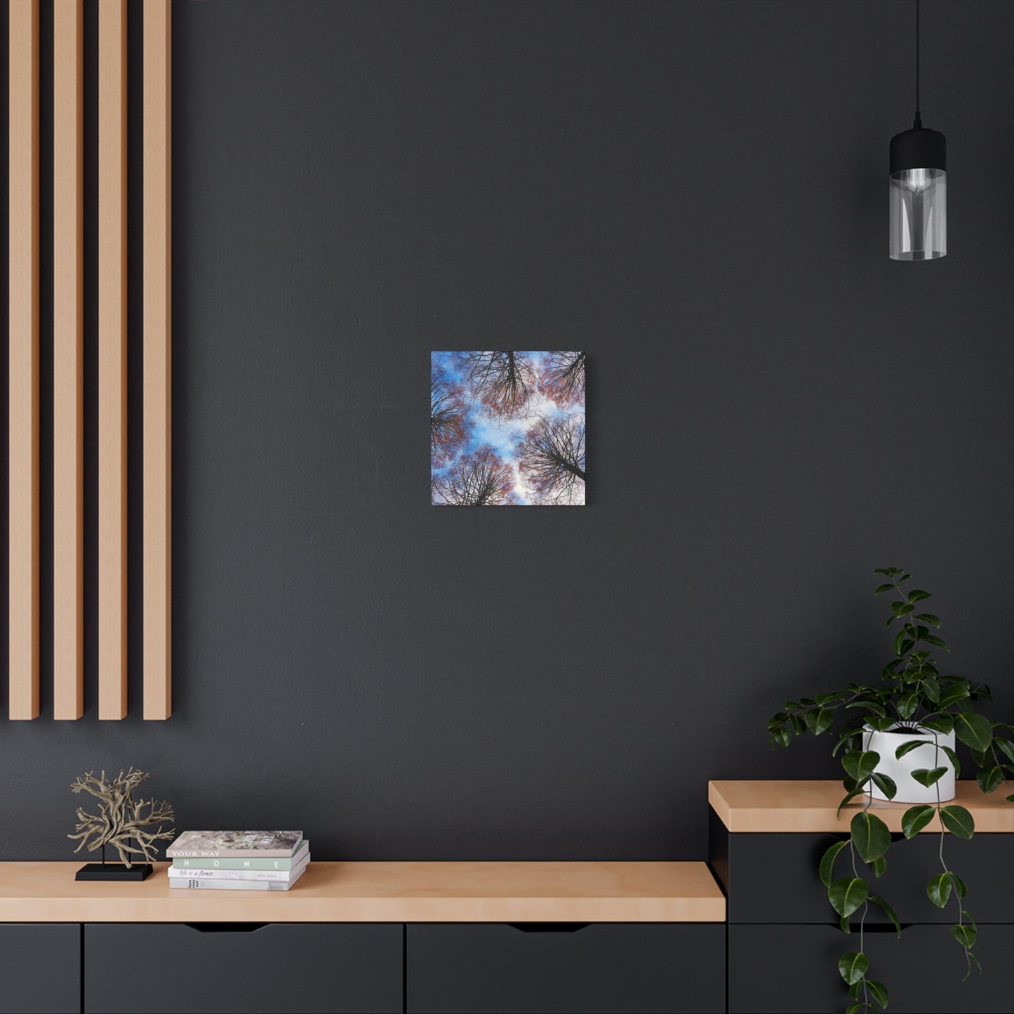 Winter Tree Canopy Matte Canvas Wall Art — Stretched 1.25"